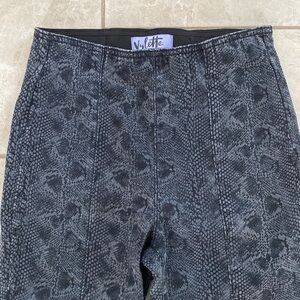 Vylette Grey & Black Faux Snakeskin High Waist Jeans
